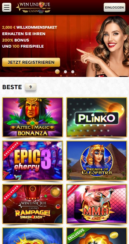 Einzigartige mobile Casino-App - spielen Sie auch unterwegs